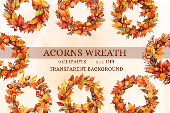 Acorns Wreath Watercolor Clipart: A Designer’s Honest Review for Real Embroidery Use
