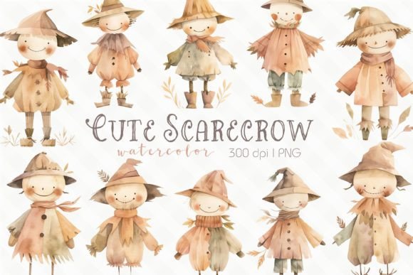 Cute Scarecrow Watercolor Clipart Freebies Review