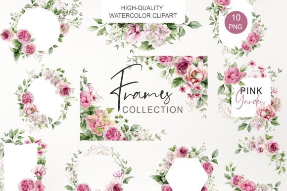 Evaluating the Watercolor Pink Floral Frame Clipart PNG for Real Design Projects