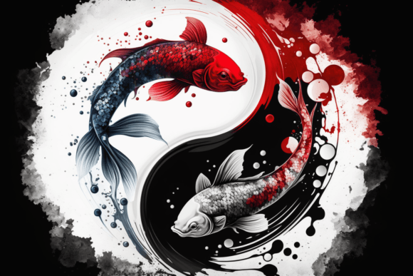 Japanese Koi Fish Watercolor 2 Illustrations Review
