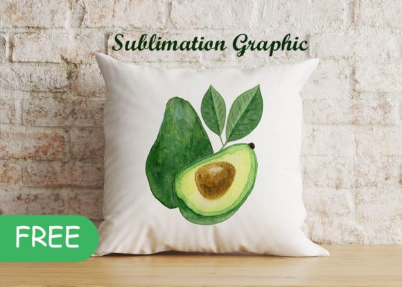 Sublimation Watercolor Avocado: A Fresh Touch for Freebie Design Projects