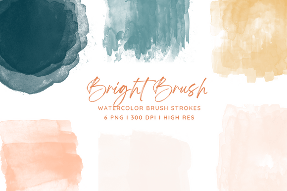 Watercolor Bright Brush PNG: Freebies for Editorial Design