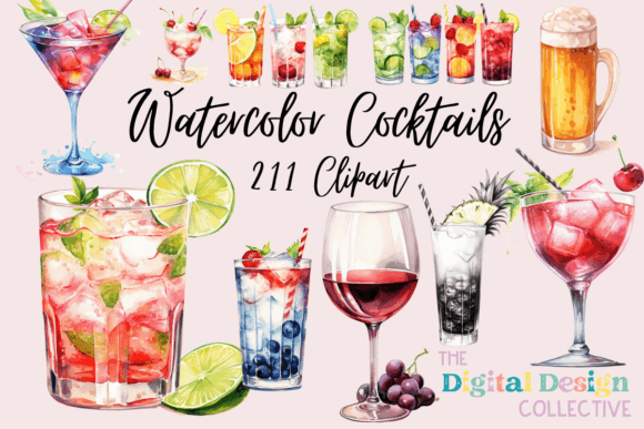 Watercolor Cocktail Clipart Bundle: An Embroidery Review