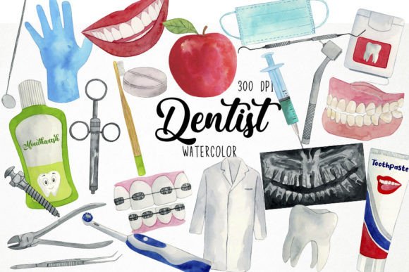 Watercolor Dentist Clipart: Dental Illustrations Review