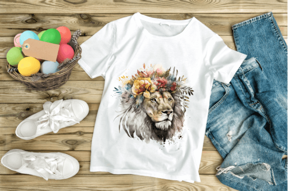 Watercolor Lion Illustration Cliparts: Freebies for Branding