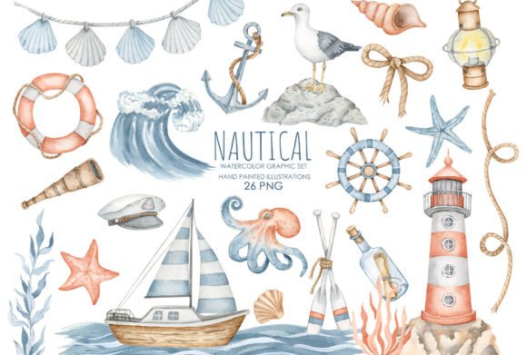 Watercolor Nautical Illustrations: A Designer’s Review for Real-World Projects