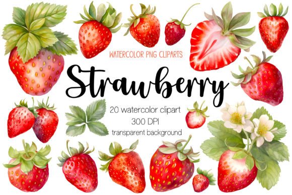 Watercolor Strawberry Clipart Bundle PNG: A Brand Designer’s Review for Real Business Use