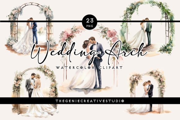 Watercolor Wedding Arch PNG Clipart: Illustrations Review