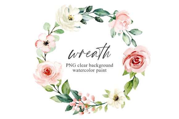 Wreath with Watercolor Flowers, Frame: A Designer’s Review for Branding & Illustrations