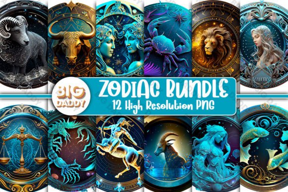Zodiac Sign Watercolor Clipart Bundle: Illustrations Review